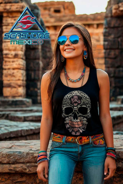 TANK TOP DAMA ESTAMPADA CALAVERA SEASHORE