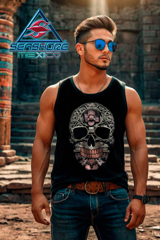 TANK TOP CABALLERO CALAVERA AZTECA SEASHORE