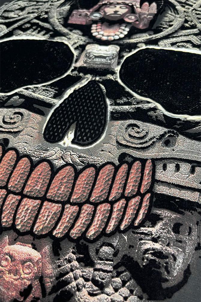 PLAYERA CABALLERO CALAVERA AZTECA