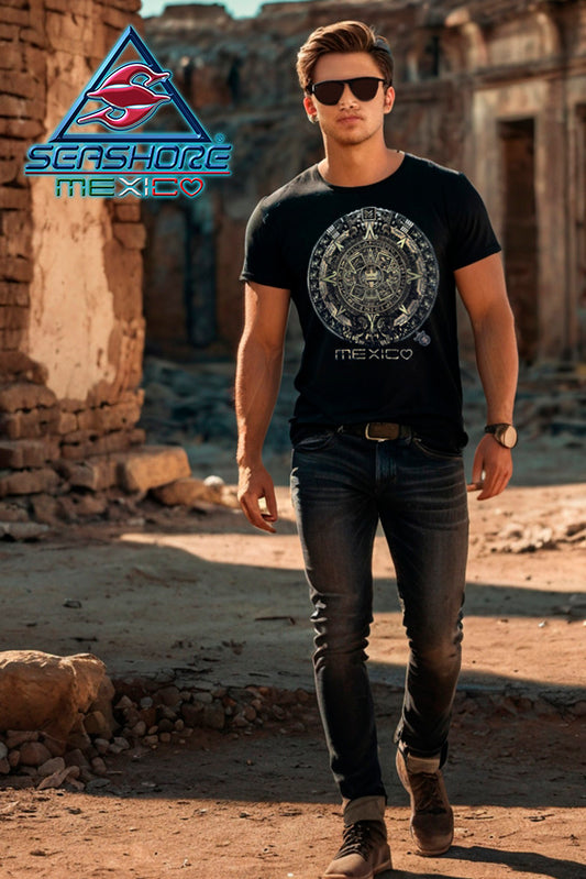 PLAYERA CABALLERO CALENDARIO AZTECA