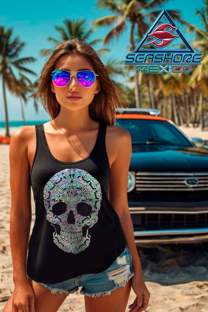 TANK TOP DAMA ESTAMPADA CALAVERA SEASHORE