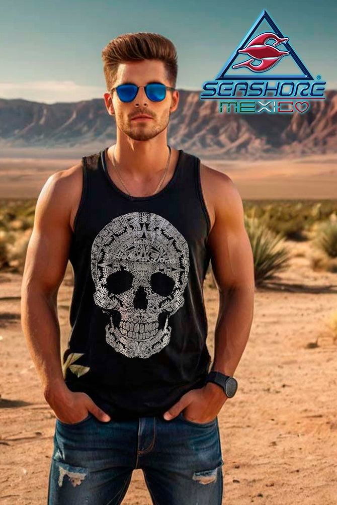TANK TOP CABALLERO CALAVERA BRILLANTE SEASHORE