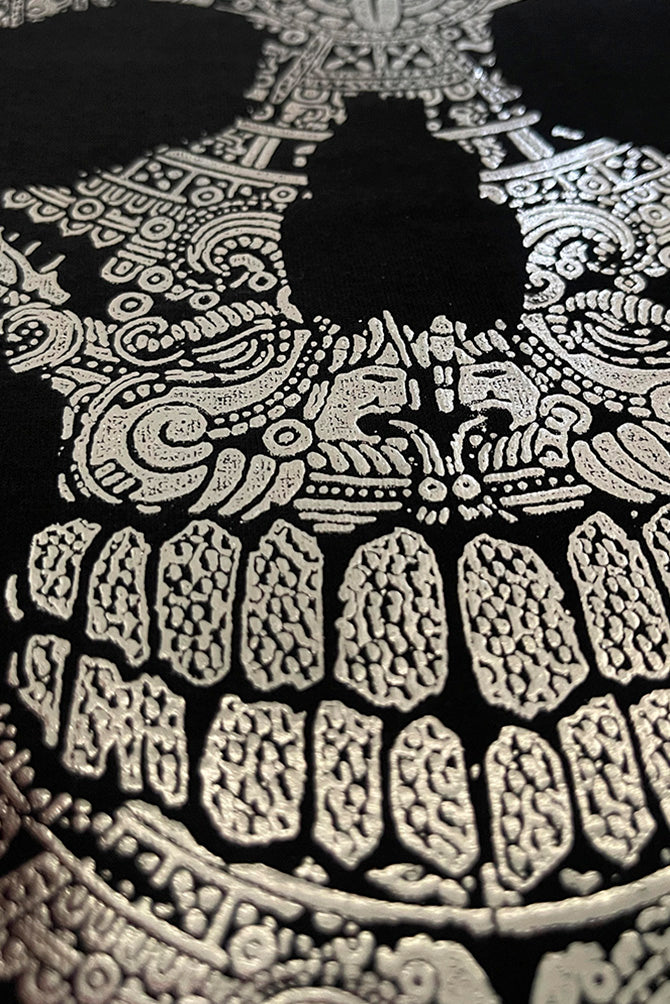 PLAYERA CABALLERO CALAVERA PLATEADA