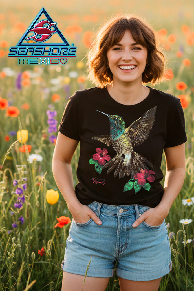 PLAYERA  DAMA COLIBRI