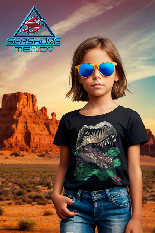 PLAYERA NIÑA DINOSAURIO