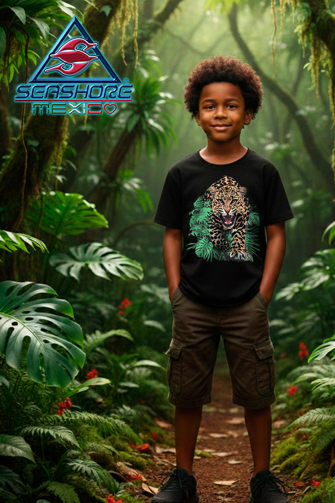 PLAYERA  NIÑO JAGUAR CAMINANDO