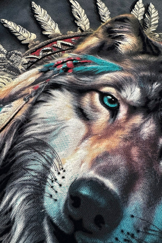 SUDADERA RANGLÁN DAMA LOBO