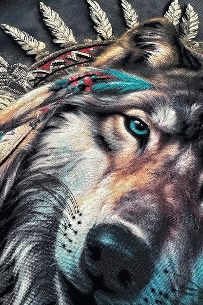 SUDADERA RANGLÁN DAMA LOBO