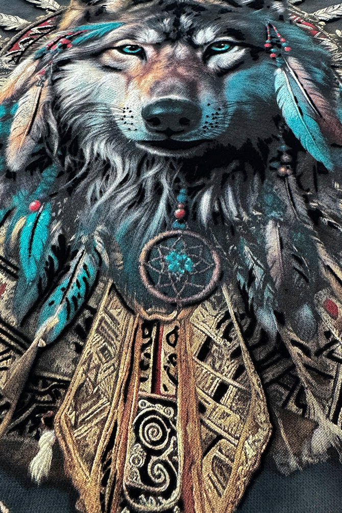 SUDADERA RANGLÁN DAMA LOBO