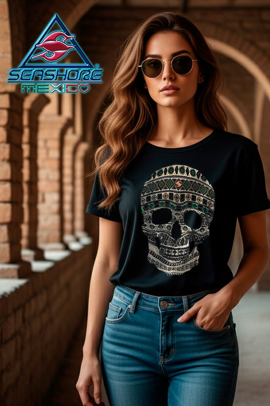 PLAYERA DAMA CALAVERA ETHNICA