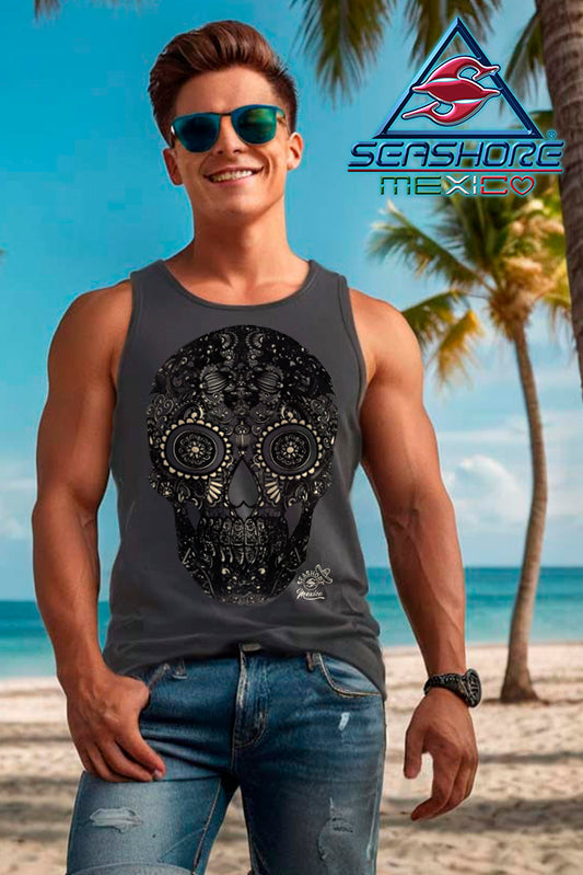 TANK TOP CABALLERO CALAVERA BRILLANTE