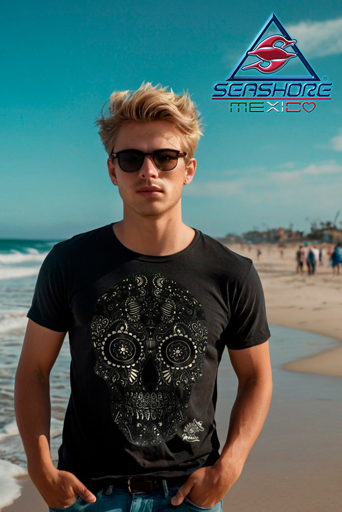 PLAYERA CABALLERO CALAVERA BRILLANTE