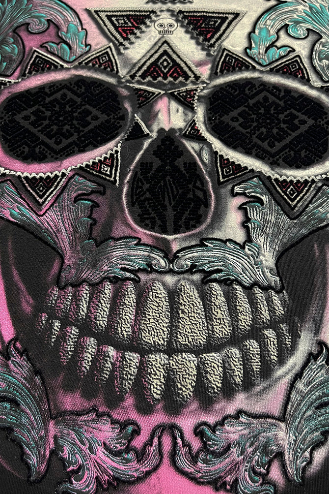 PLAYERA DAMA  CALAVERA BRILLANTE