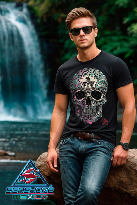 PLAYERA CABALLERO CALAVERA BRILLANTE