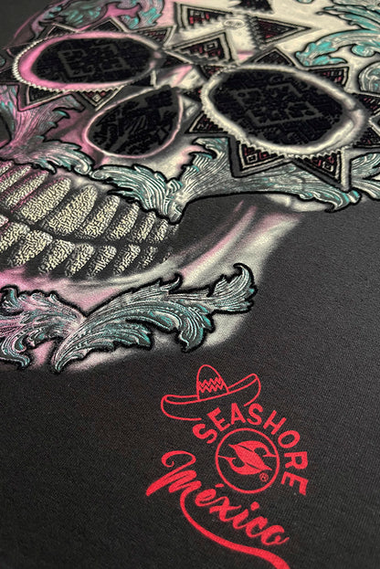SUDADERA GRUESA CON CAPUCHA CABALLERO CALAVERA BRILLANTE