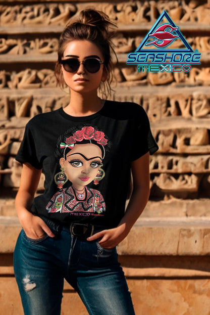 PLAYERA DAMA MUÑEQUITAS SEASHORE