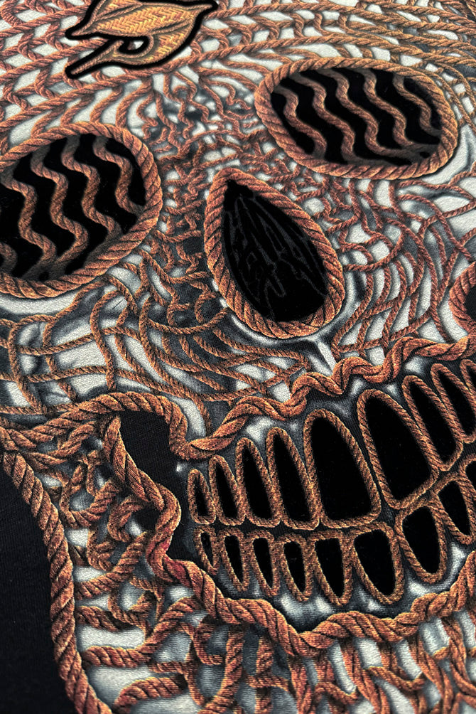 PLAYERA DAMA CALAVERA HAMACA