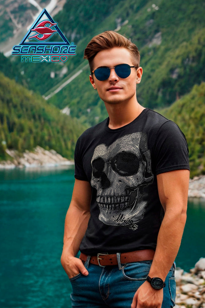 PLAYERA CABALLERO CALAVERA HILOS