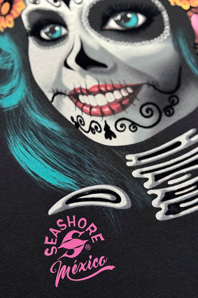 PLAYERA DAMA CATRINA HUESITOS