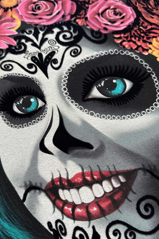 PLAYERA DAMA CATRINA HUESITOS