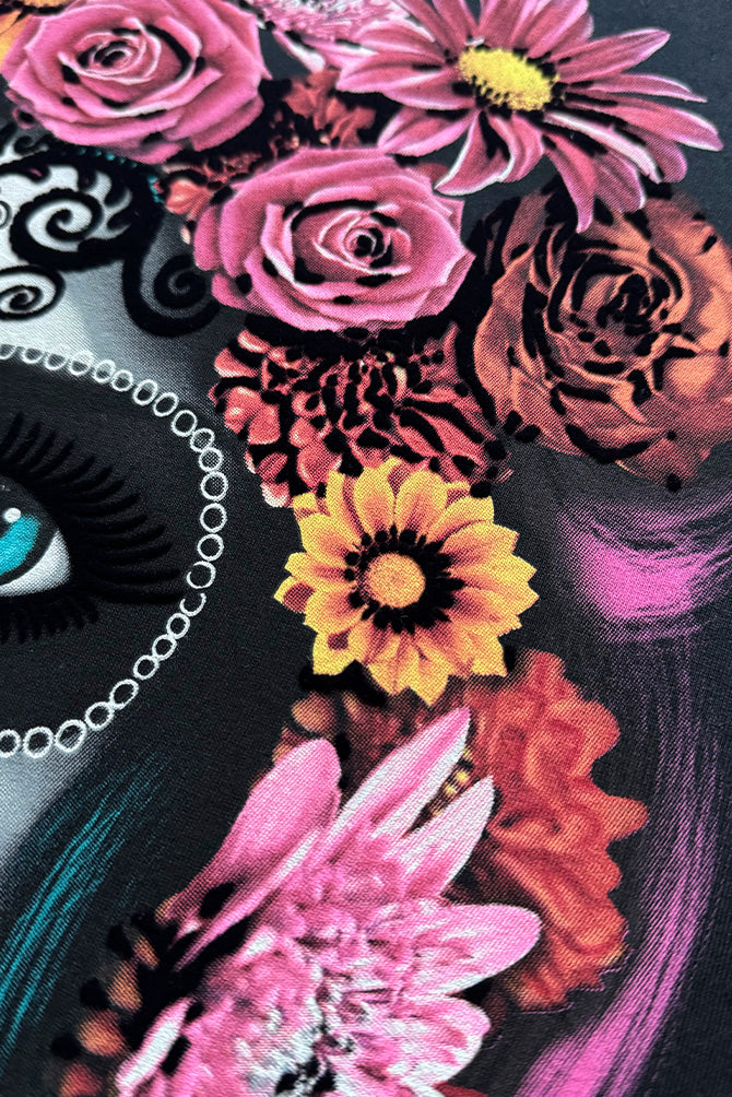 PLAYERA DAMA CATRINA HUESITOS