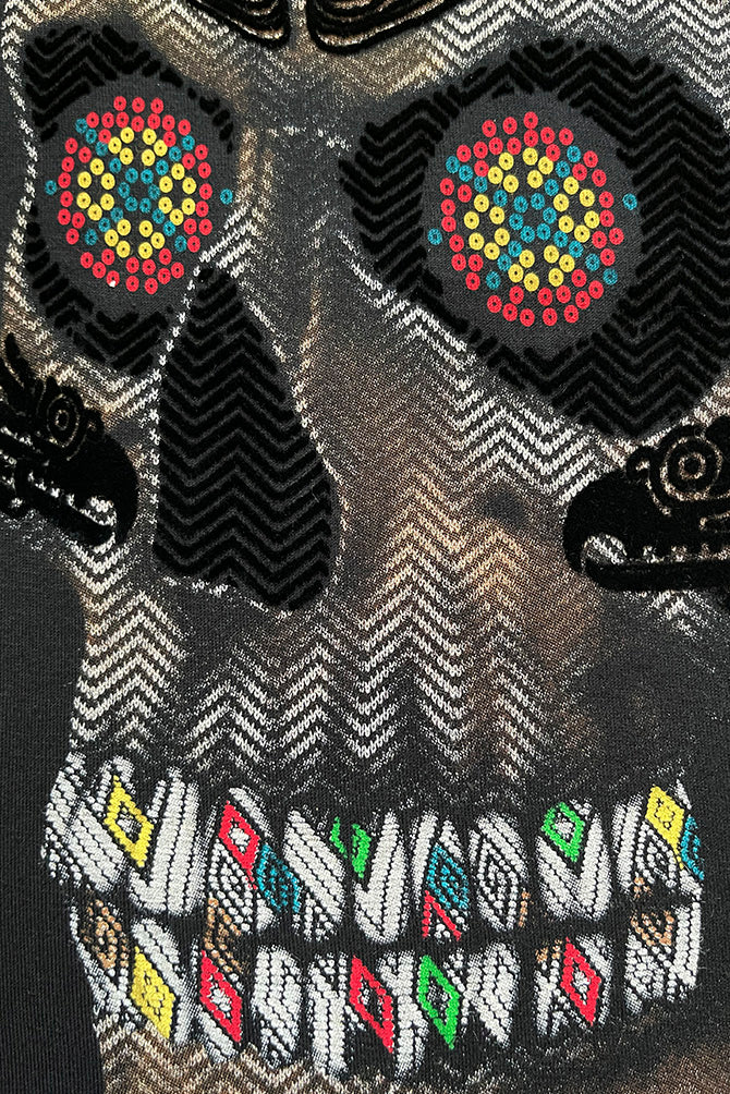 PLAYERA CABALLERO CALAVERA HUICHOLA