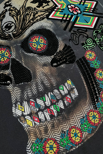 PLAYERA CABALLERO CALAVERA HUICHOL SEASHORE