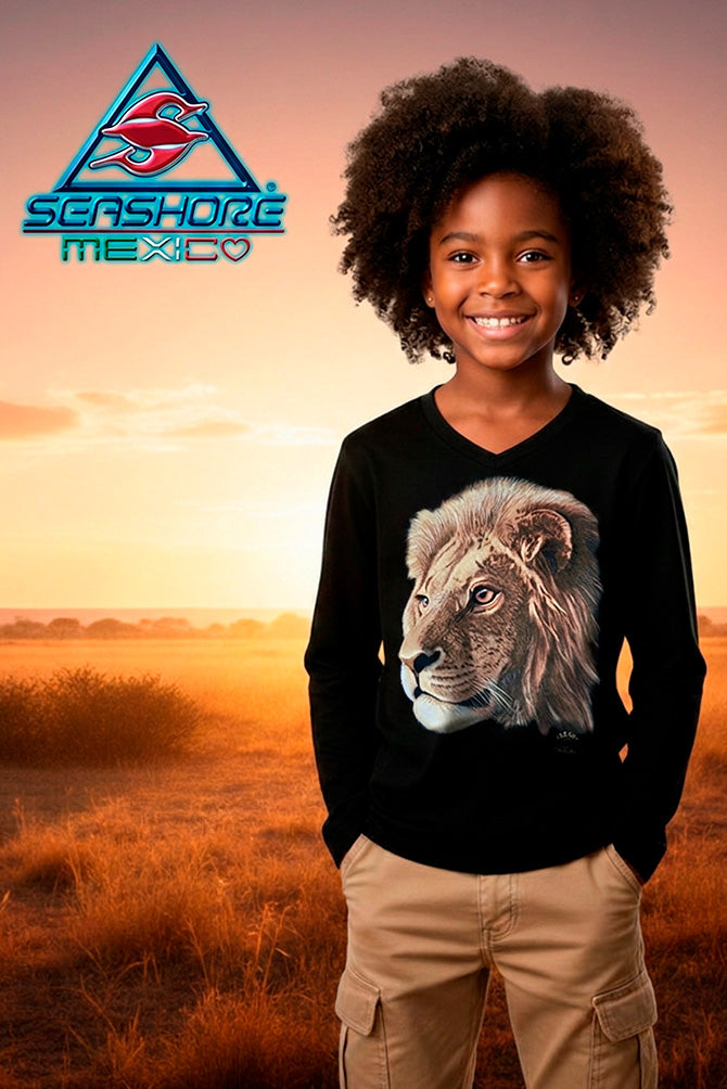 PLAYERA  NIÑA LEÓN