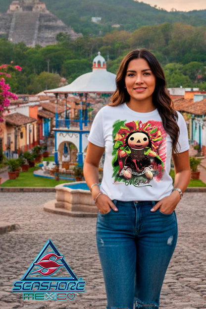 PLAYERA DAMA MUÑEQUITA LISTONES