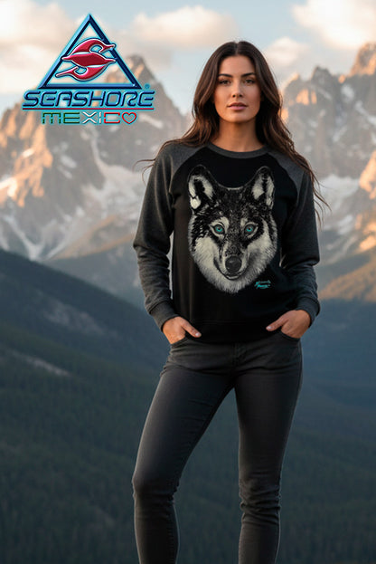 SUDADERA RANGLAN DAMA LOBO