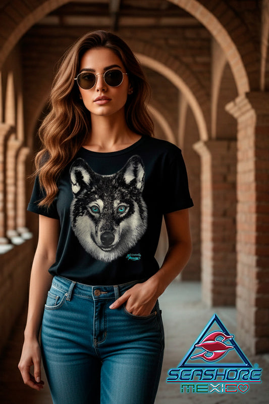 PLAYERA DAMA LOBO