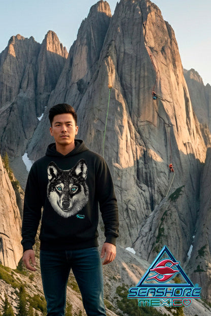 SUDADERA CON CAPUCHA  CABALLERO LOBO
