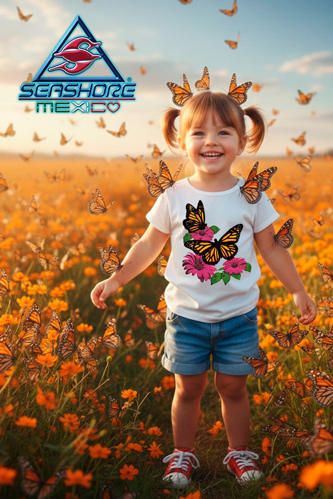 PLAYERA BEBE MARIPOSA MONARCA