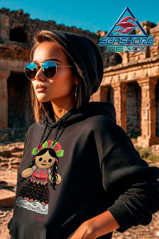 SUDADERA CON CAPUCHA ESTAMPADA DAMA MUÑEQUITA SEASHORE