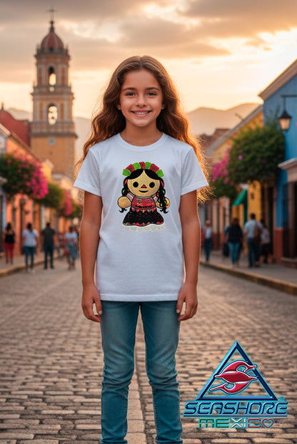 PLAYERA NIÑA MUÑEQUITA OTOMI