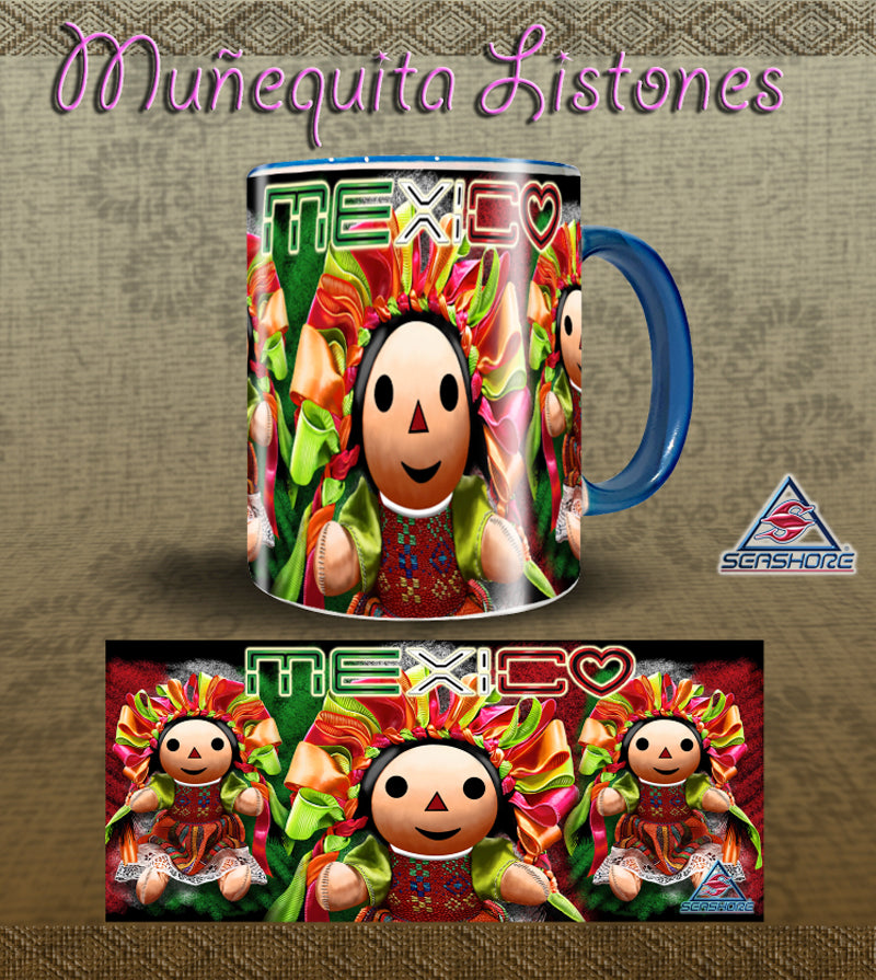 TAZA MUÑEQUITA LISTONES