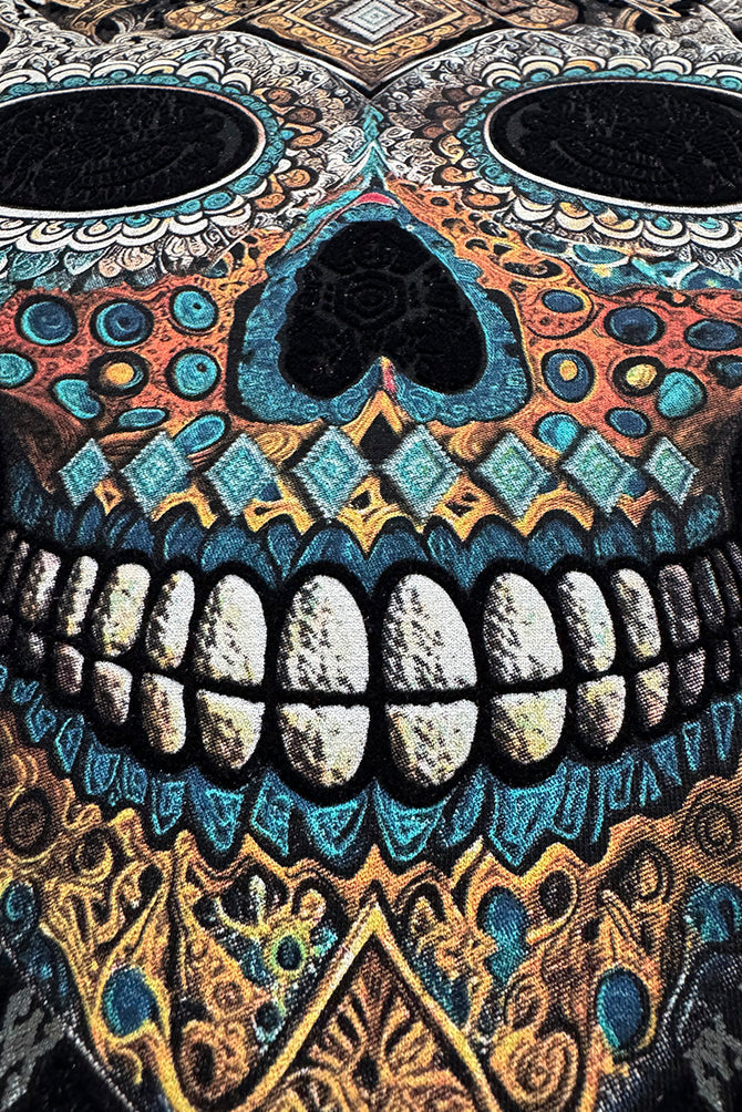 PLAYERA CABALLERO CALAVERA ARTESANIA BRONCE