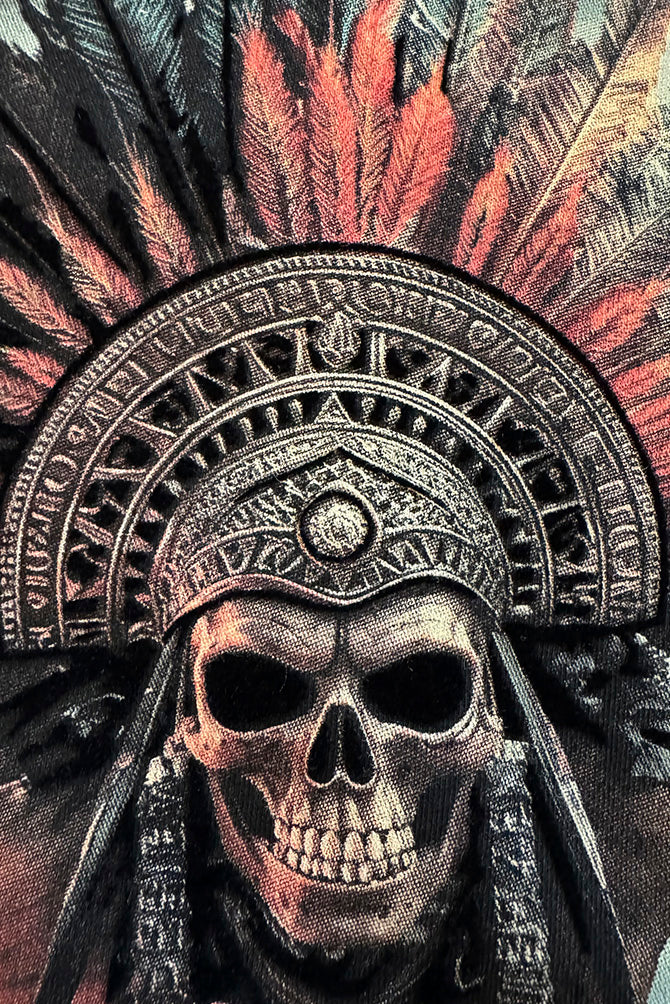 PLAYERA CABALLERO CALAVERA CENIZAS AZTECA