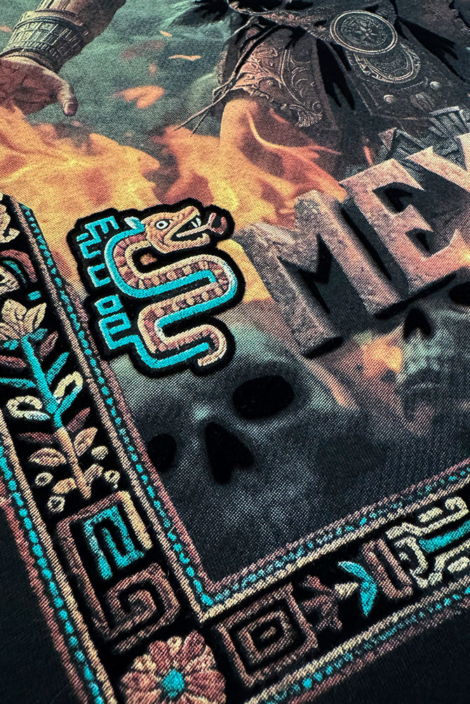 PLAYERA CABALLERO CALAVERA CENIZAS AZTECA