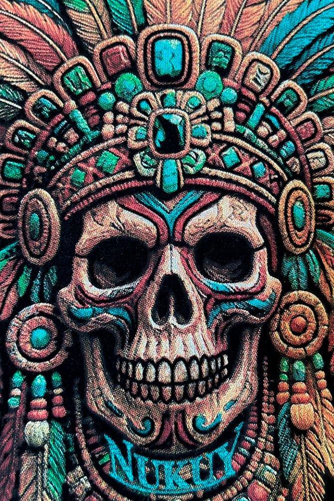PLAYERA CABALLERO GLIFOS AZTECA