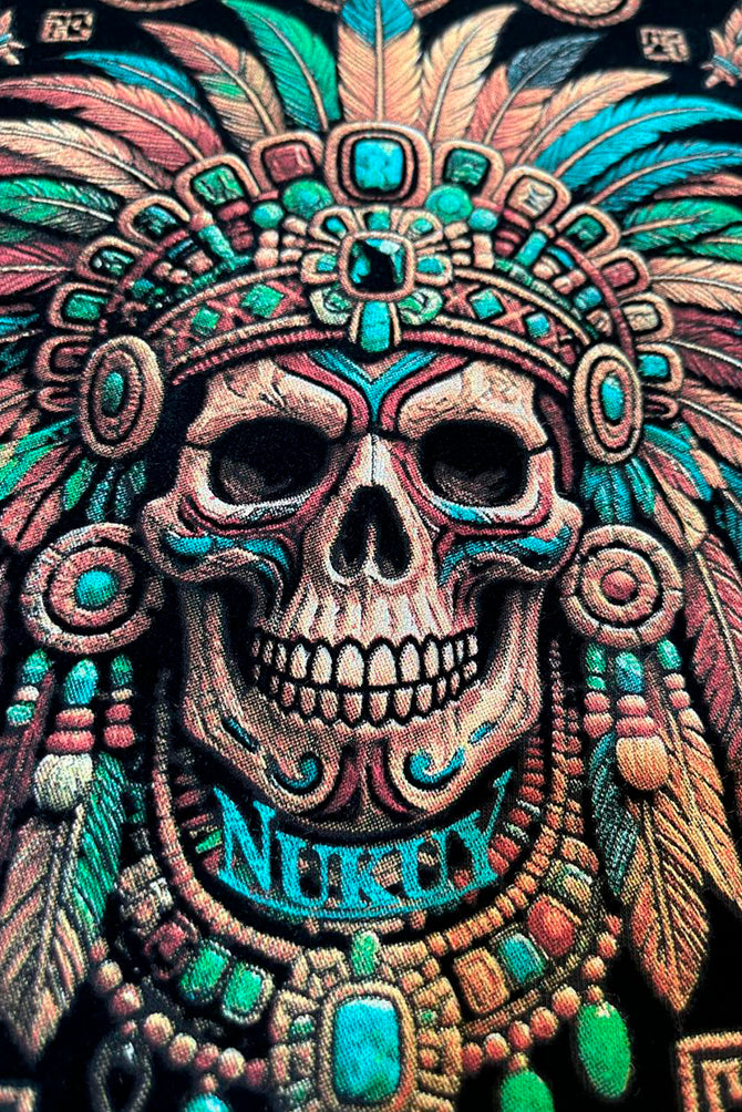 PLAYERA CABALLERO GLIFOS AZTECA