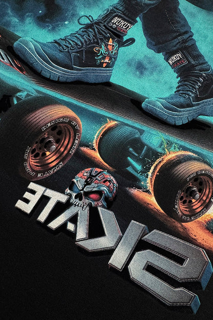 PLAYERA CABALLERO CALAVERA NIEBLA SKATE