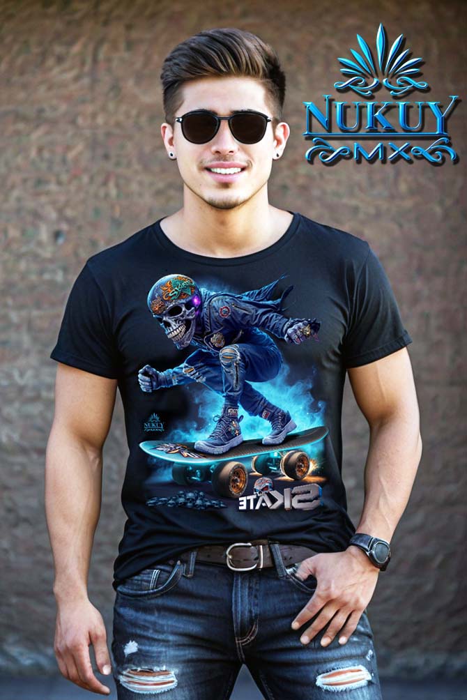 PLAYERA CABALLERO CALAVERA NIEBLA SKATE