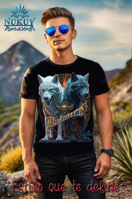 PLAYERA CABALLERO PAR DE LOBOS
