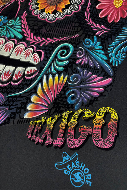 PLAYERA CABALLERO MANGA LARGA CALAVERA OFRENDA