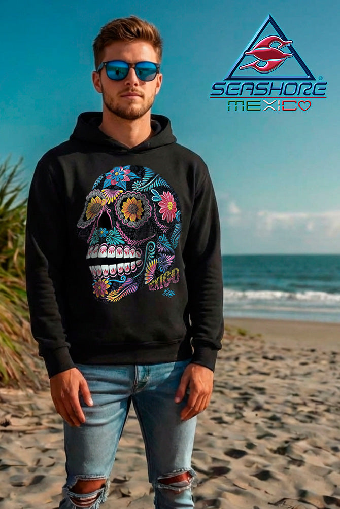 SUDADERA GRUESA CON CAPUCHA CABALLERO CALAVERA OFRENDA