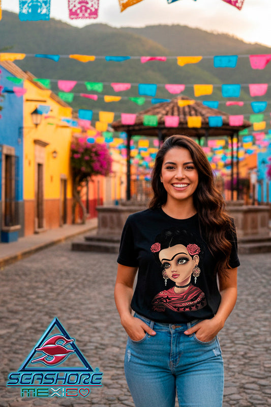 PLAYERA DAMA MUÑEQUITA OJITOS