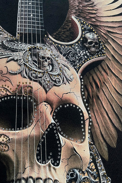 PLAYERA CABALLERO GUITARRA CON PEDRERIA