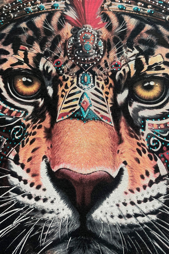 PLAYERA CABALLERO JAGUAR CON PEDRERIA