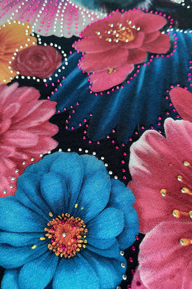 PLAYERA DAMA COLIBRÍ CON PEDRERIA SEASHORE